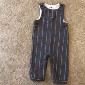 Janie and Jack Flannel Overalls